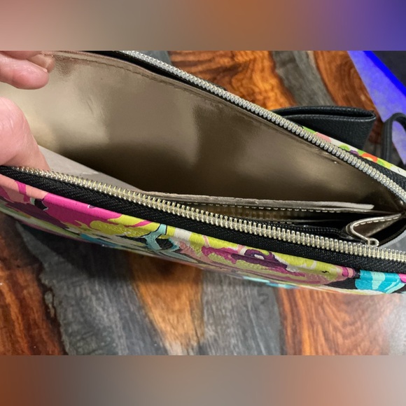 Betsey Johnson Colorful Floral Wristlet with Black Bow - Picture 5 of 5